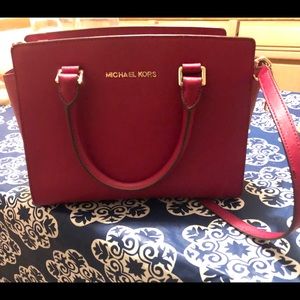 Selma Saffiano Leather Medium Satchel